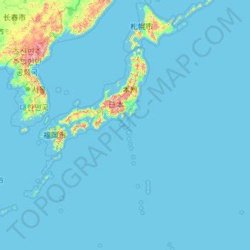 地勢|日本の地形図、標高、地勢